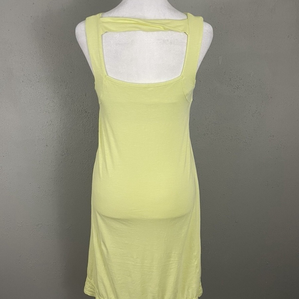 Horny Toad Lime Green Cutout Back Dress Boho Cottagecore Coastal Small - Picture 10 of 13